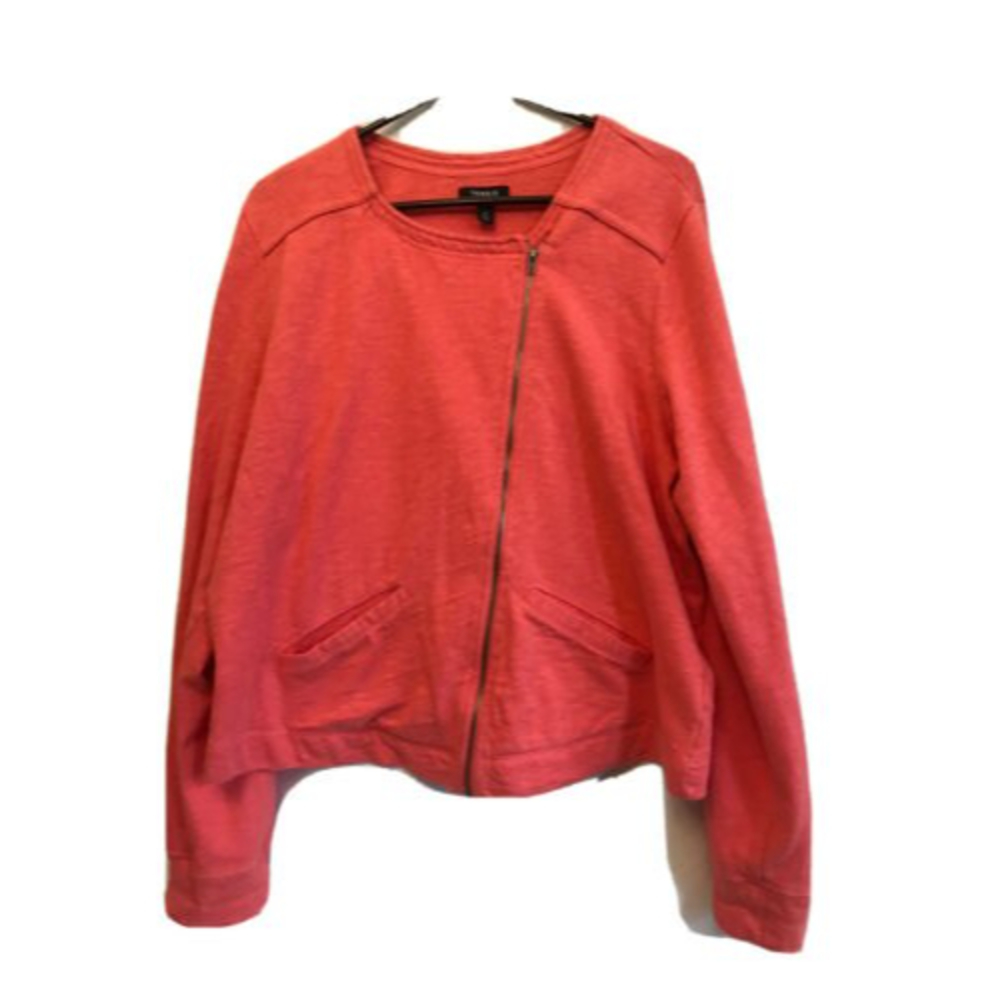 Torrid Size 2 Cotton  Knit Jacket Sweatshirt 2x 18-20 Full Zip